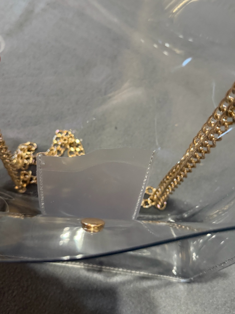 Kendra Scott Clear Chain-Handle Shoulder Bag Purse - Picture 7 of 9